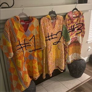 New Shes1oak Kantha hoodie long top or dress